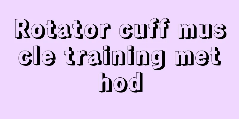 Rotator cuff muscle training method