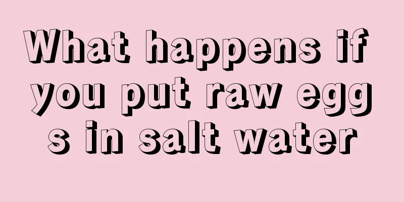 What happens if you put raw eggs in salt water