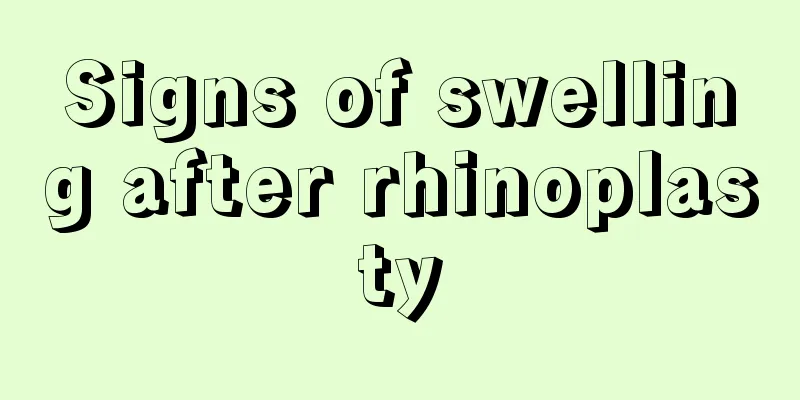 Signs of swelling after rhinoplasty