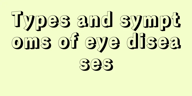 Types and symptoms of eye diseases