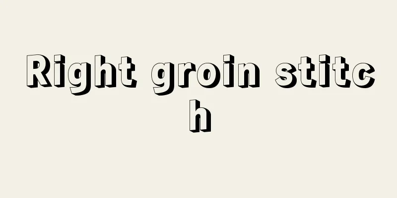 Right groin stitch