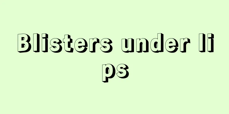 Blisters under lips