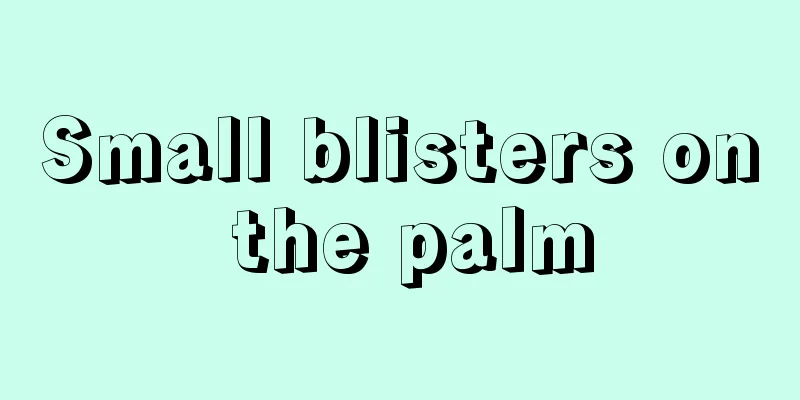 Small blisters on the palm