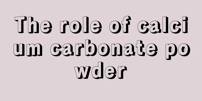 The role of calcium carbonate powder