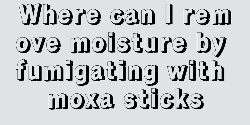Where can I remove moisture by fumigating with moxa sticks