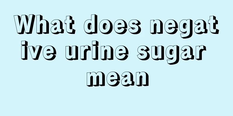 What does negative urine sugar mean