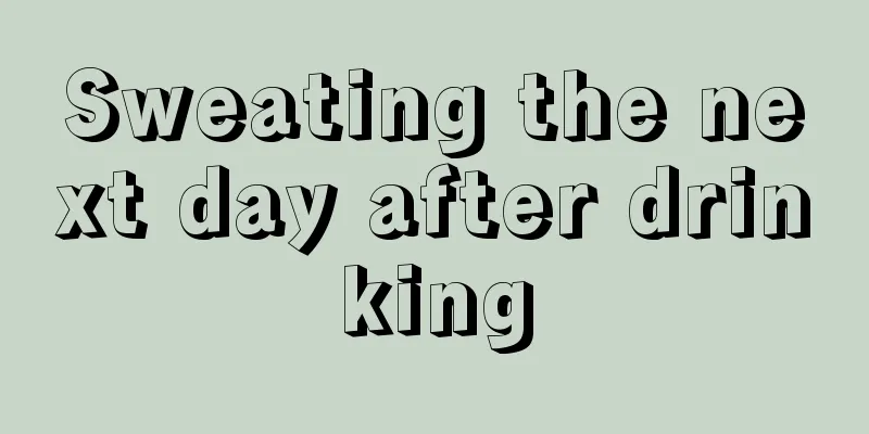 Sweating the next day after drinking
