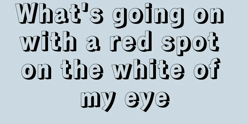 What's going on with a red spot on the white of my eye