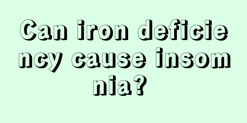 Can iron deficiency cause insomnia? 