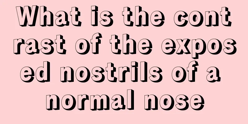 What is the contrast of the exposed nostrils of a normal nose