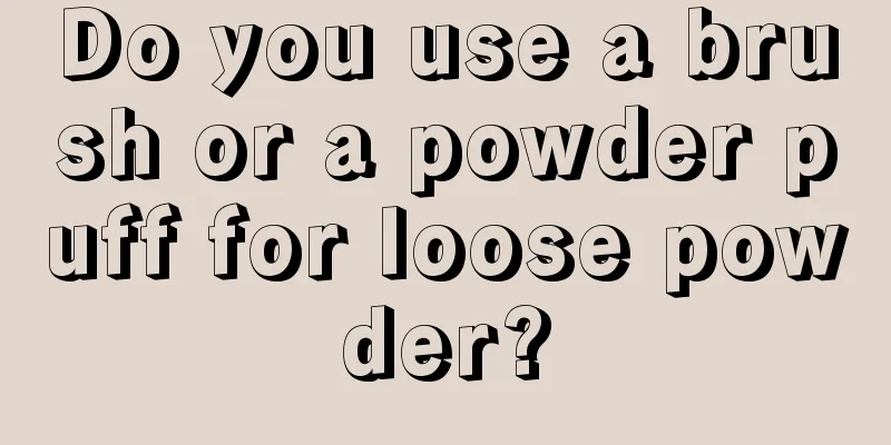 Do you use a brush or a powder puff for loose powder?