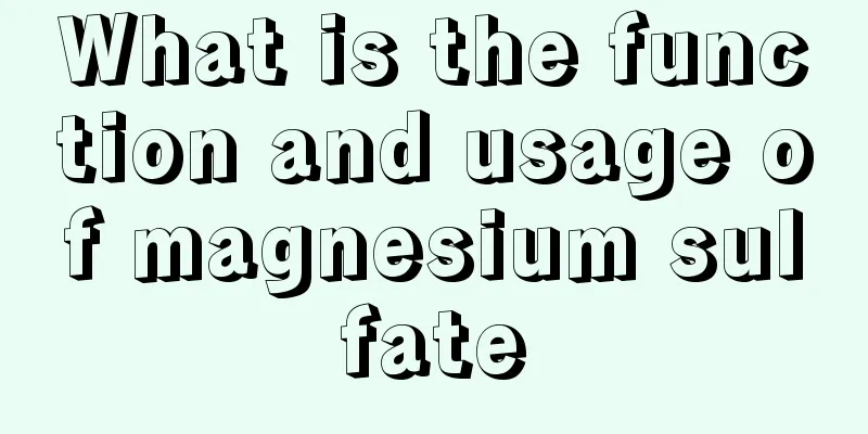 What is the function and usage of magnesium sulfate