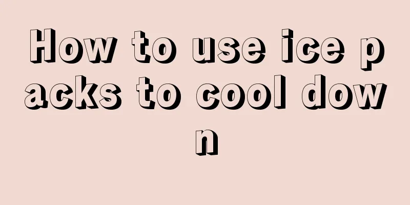 How to use ice packs to cool down