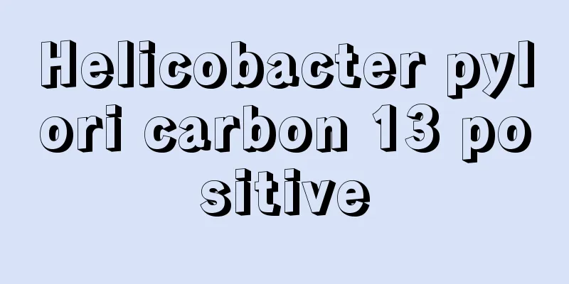 Helicobacter pylori carbon 13 positive