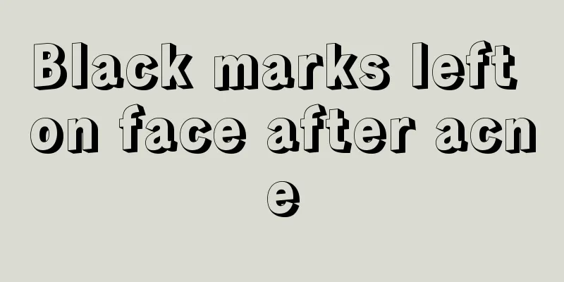 Black marks left on face after acne