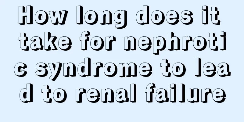 How long does it take for nephrotic syndrome to lead to renal failure