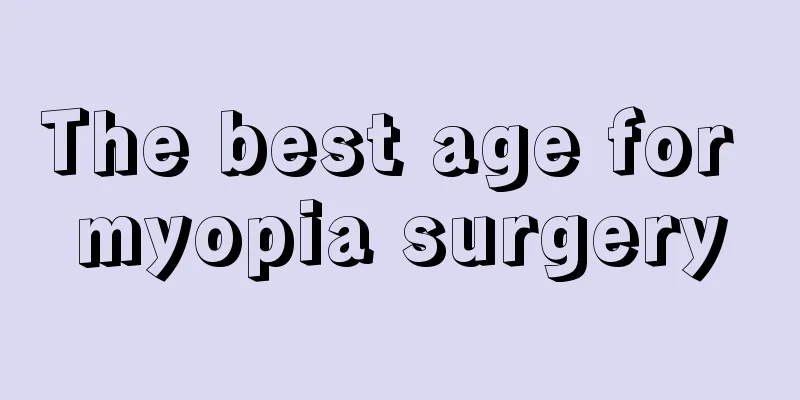 The best age for myopia surgery
