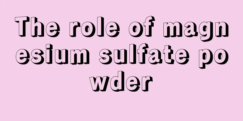 The role of magnesium sulfate powder
