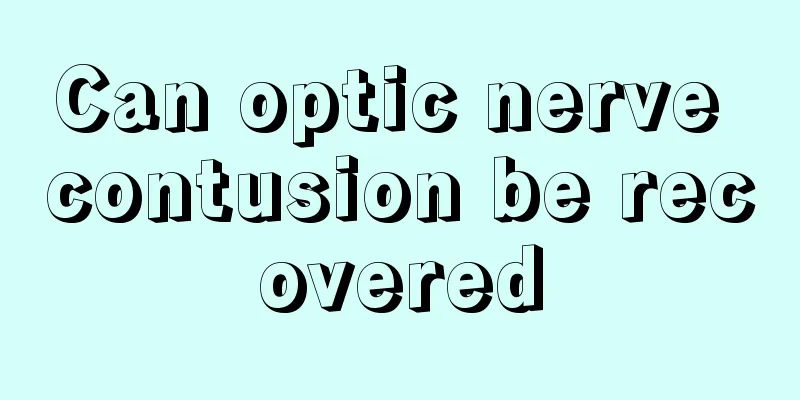 Can optic nerve contusion be recovered