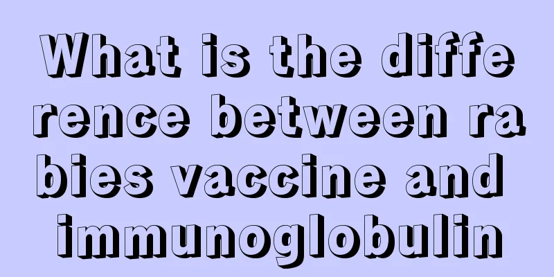 What is the difference between rabies vaccine and immunoglobulin