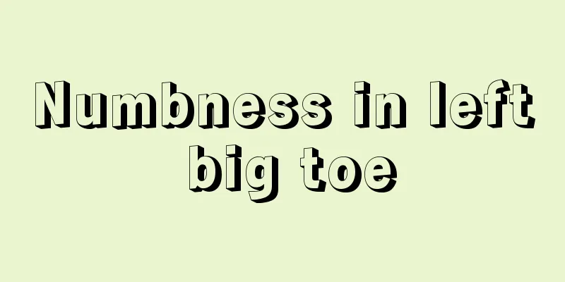 Numbness in left big toe