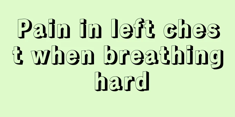 Pain in left chest when breathing hard