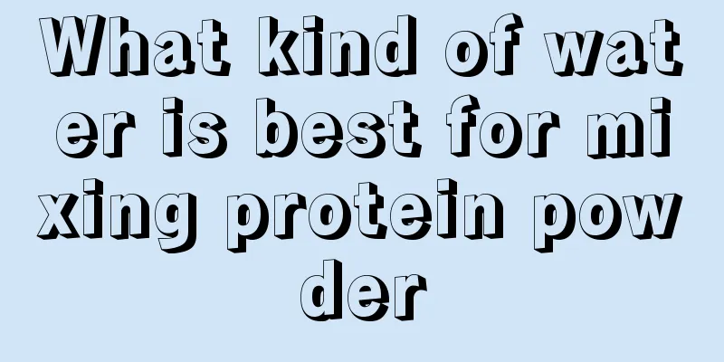 What kind of water is best for mixing protein powder