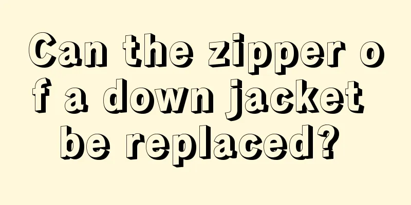 Can the zipper of a down jacket be replaced? 
