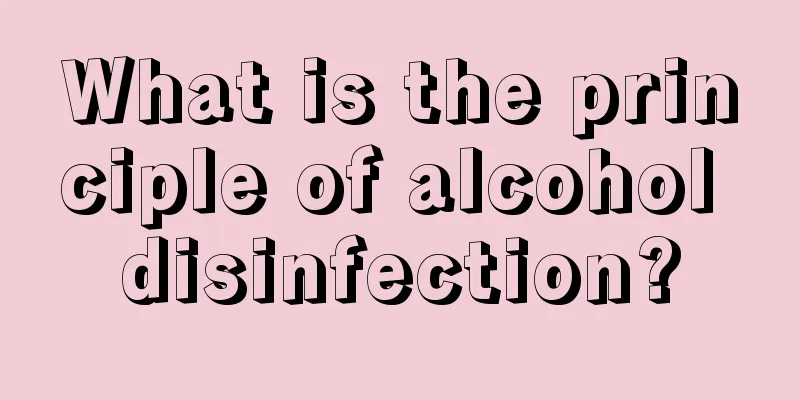 What is the principle of alcohol disinfection?