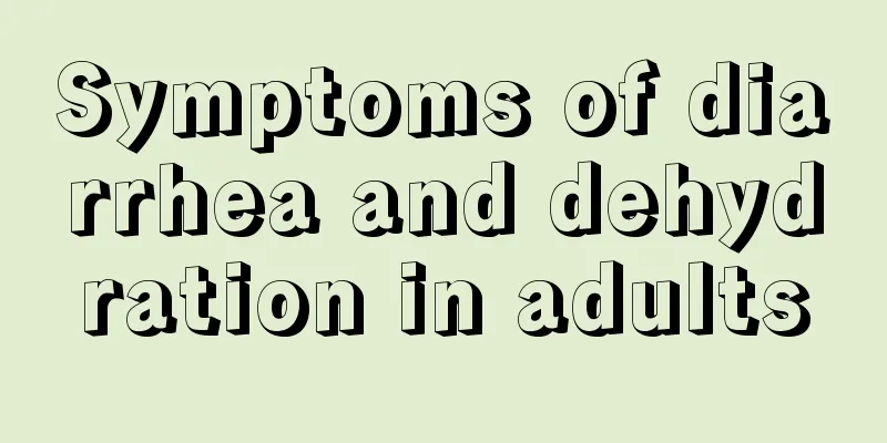 Symptoms of diarrhea and dehydration in adults