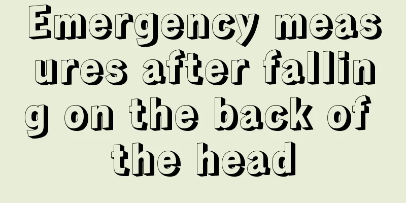 Emergency measures after falling on the back of the head