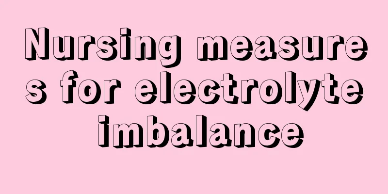 Nursing measures for electrolyte imbalance