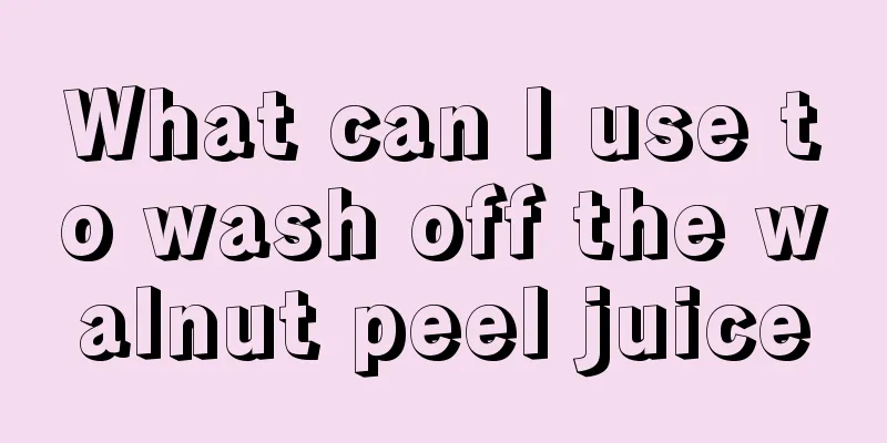 What can I use to wash off the walnut peel juice