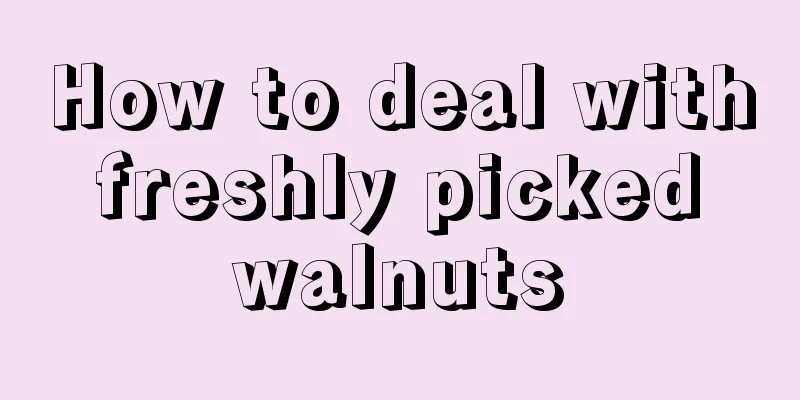 How to deal with freshly picked walnuts