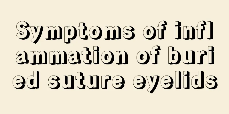 Symptoms of inflammation of buried suture eyelids