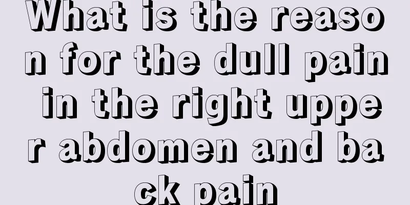 What is the reason for the dull pain in the right upper abdomen and back pain