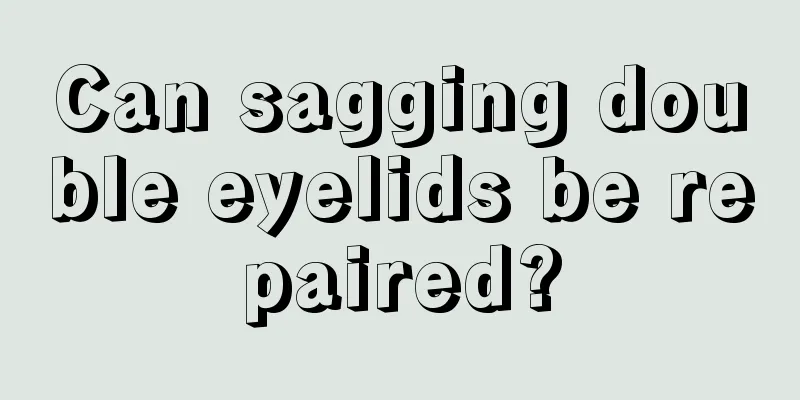 Can sagging double eyelids be repaired?