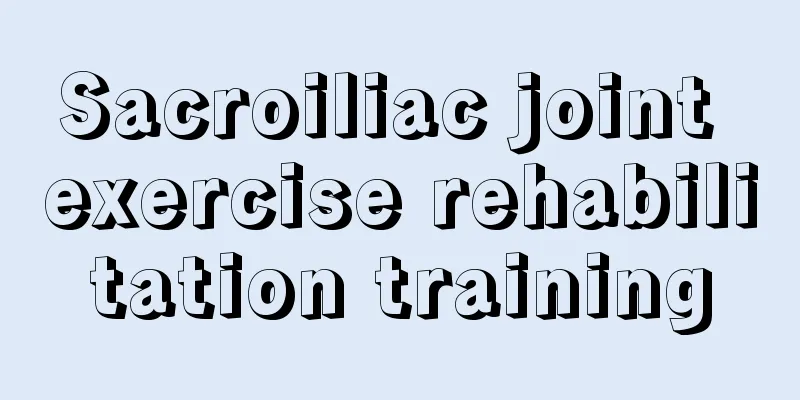 Sacroiliac joint exercise rehabilitation training