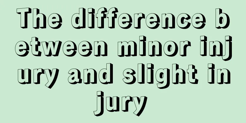 The difference between minor injury and slight injury