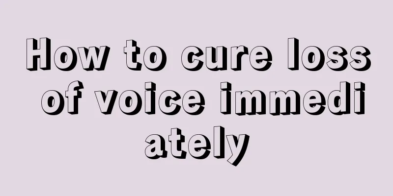 How to cure loss of voice immediately
