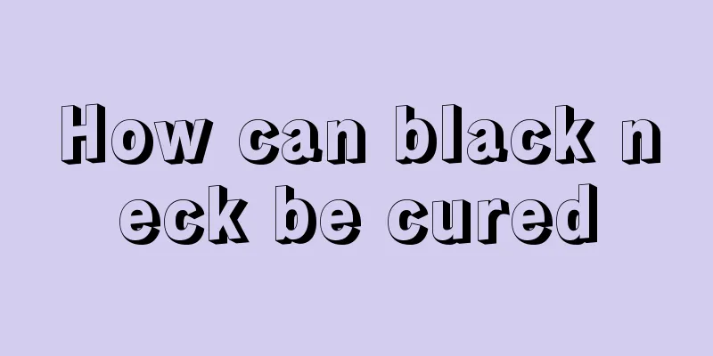 How can black neck be cured