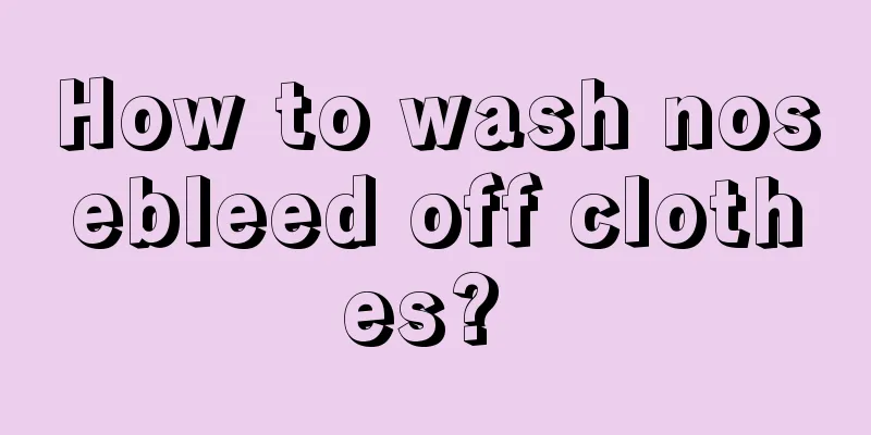 How to wash nosebleed off clothes? 