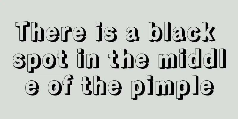 There is a black spot in the middle of the pimple