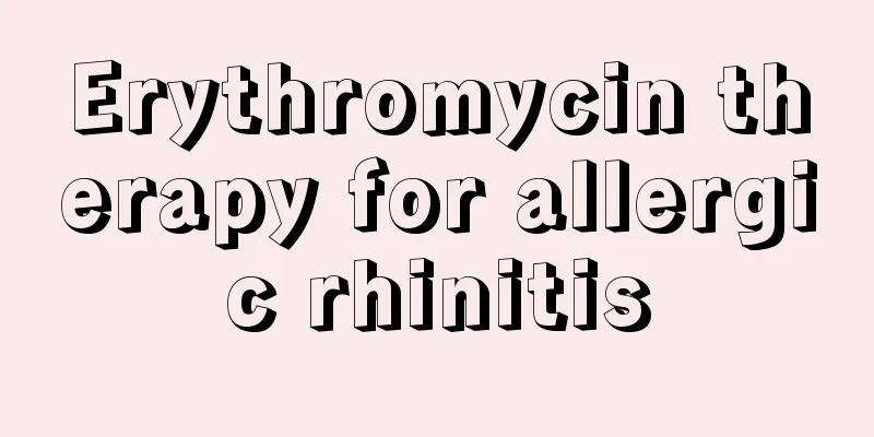 Erythromycin therapy for allergic rhinitis
