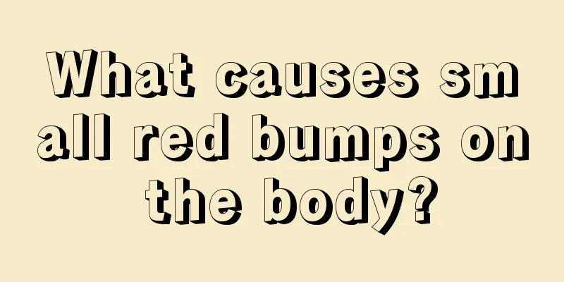 What causes small red bumps on the body?