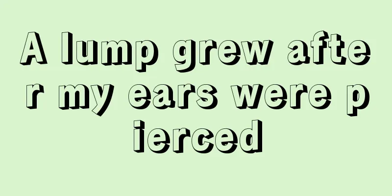 A lump grew after my ears were pierced