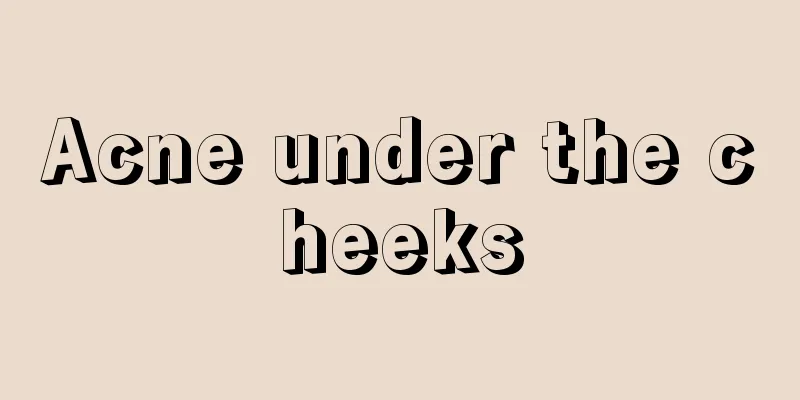 Acne under the cheeks
