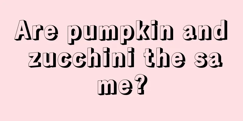Are pumpkin and zucchini the same?