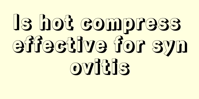 Is hot compress effective for synovitis