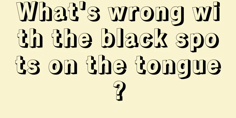 What's wrong with the black spots on the tongue?